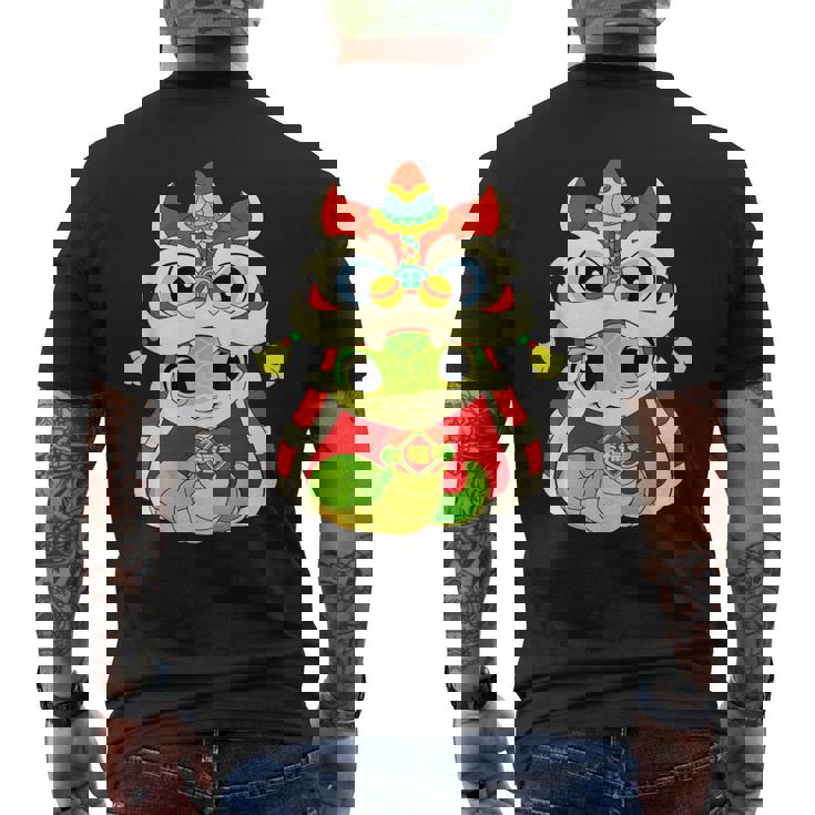 Happy Lunar Chinese New Year 2025 Cute Babynake Dragon メンズTシャツ バックプリント