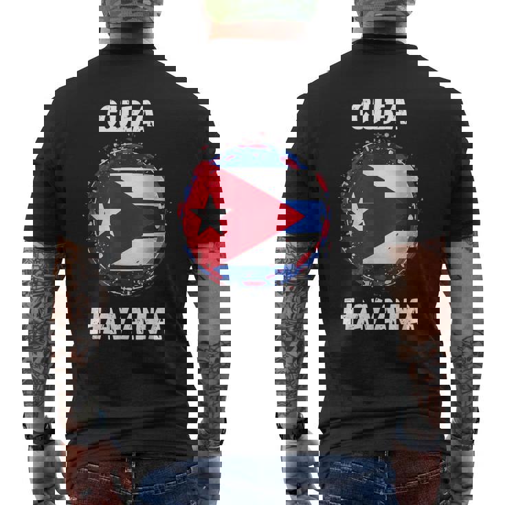 Havana Cuba -Ouvenirs De Drapeau Cubain Rétrointage T-shirt imprimé au dos