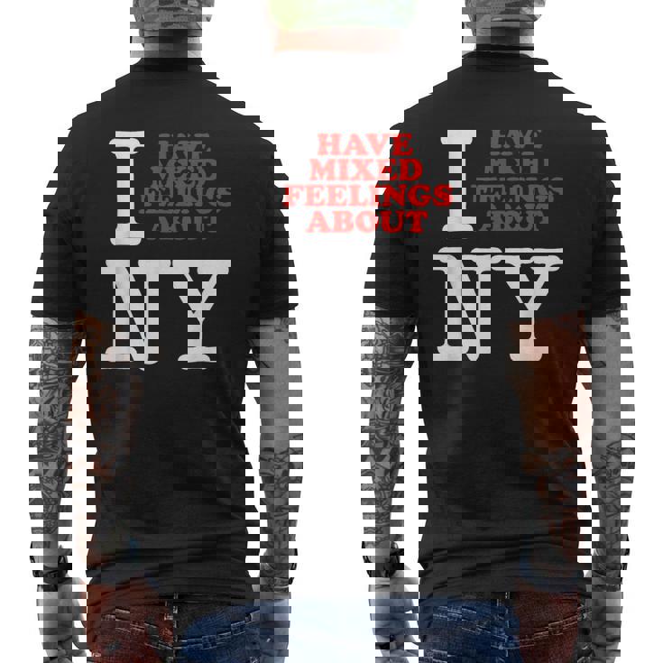 I Have Mixed Feelings About New York メンズTシャツ バックプリント