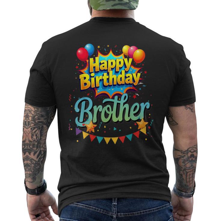 Hoy Es El Cumpleaños De Mi Hermano Feliz Cumpleaños Mi Hermano Camiseta Hombre Estampado Espalda