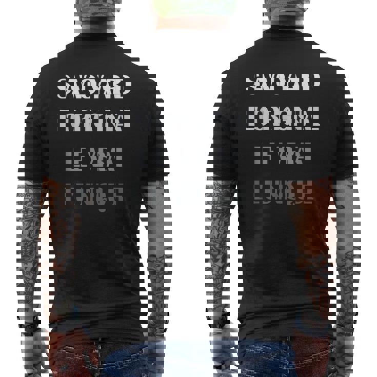 Humouravoie Homme L'original Lerai L'uniqueavoyard T-shirt imprimé au dos