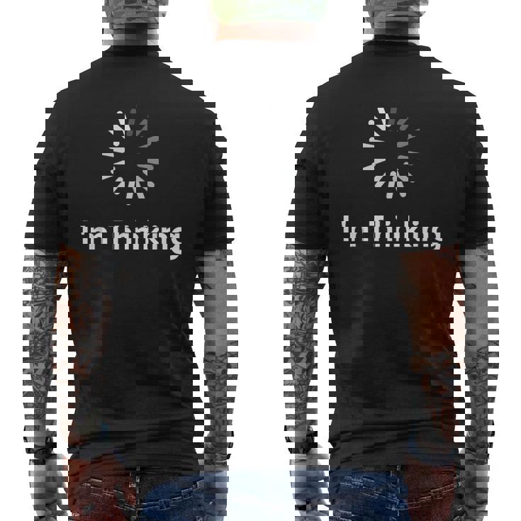 I'm Thinking Fun arcastic Humor Thinking メンズTシャツ バックプリント