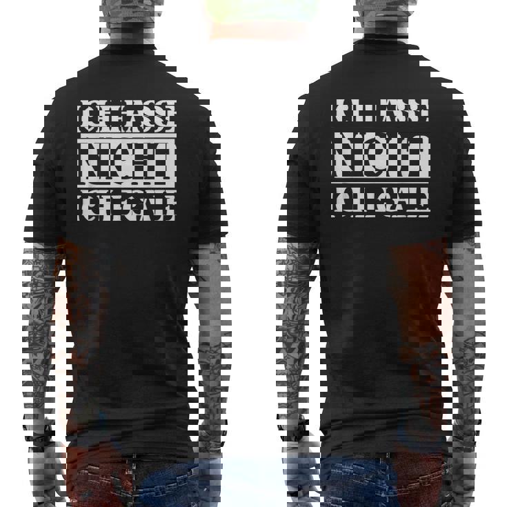 Ich Hasse Nicht Ich Egale ドイツ語のジョーク メンズTシャツ バックプリント