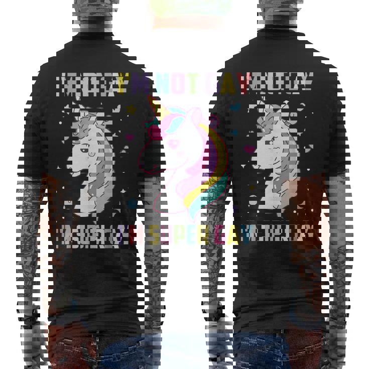 I'm Not Gay I'muper Gay Gay Lesbianas Transgénero Lgbt Camiseta Hombre Estampado Espalda