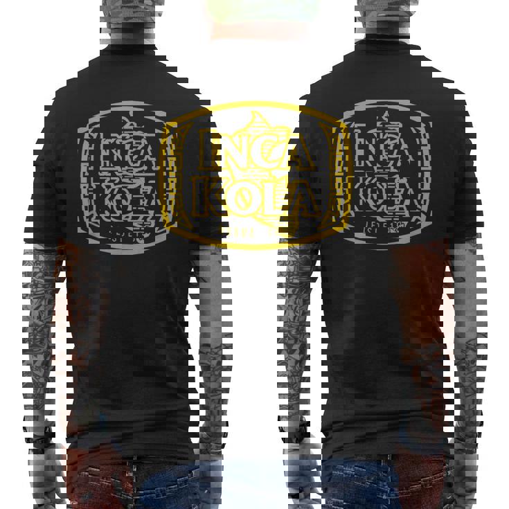 Inca Kola ペルーゴールデンコーラ バブルガムクリーム ソーダ ゴールド メンズTシャツ バックプリント