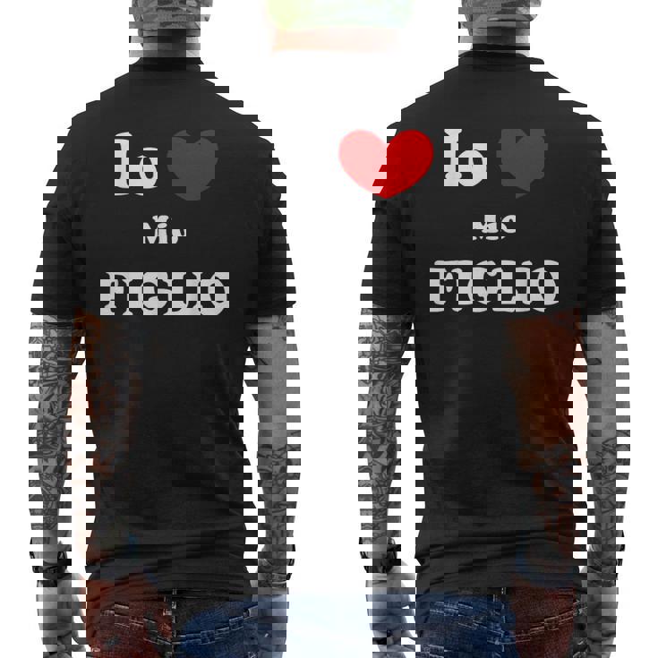 Io Amo Mio Figlio Io Cuore Mio Figlio T-shirt da uomo con stampa posteriore