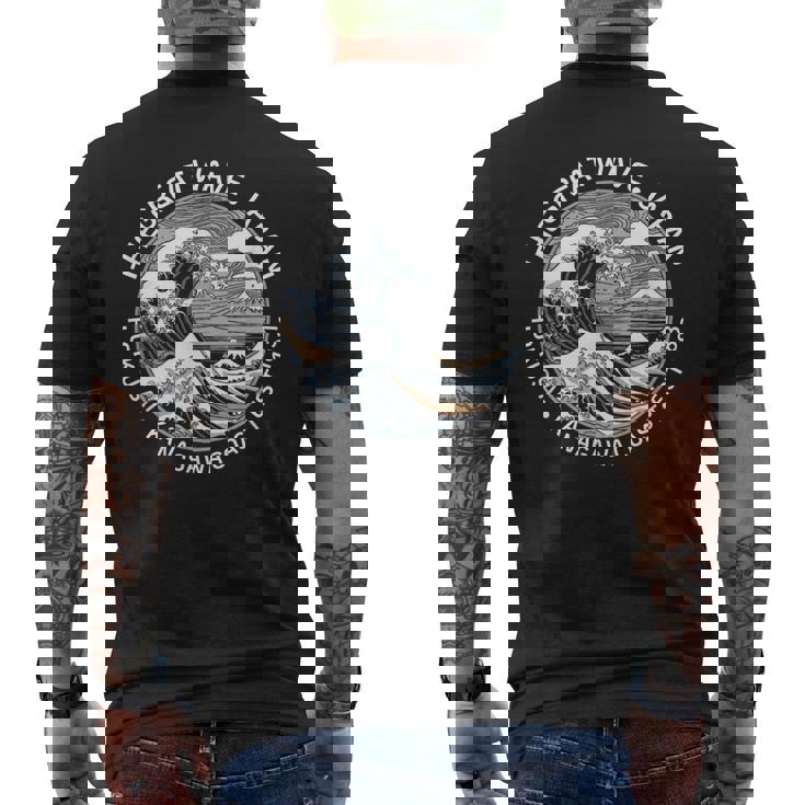 Japan Great Waveoff 神奈川 北斎 日本土産 メンズTシャツ バックプリント