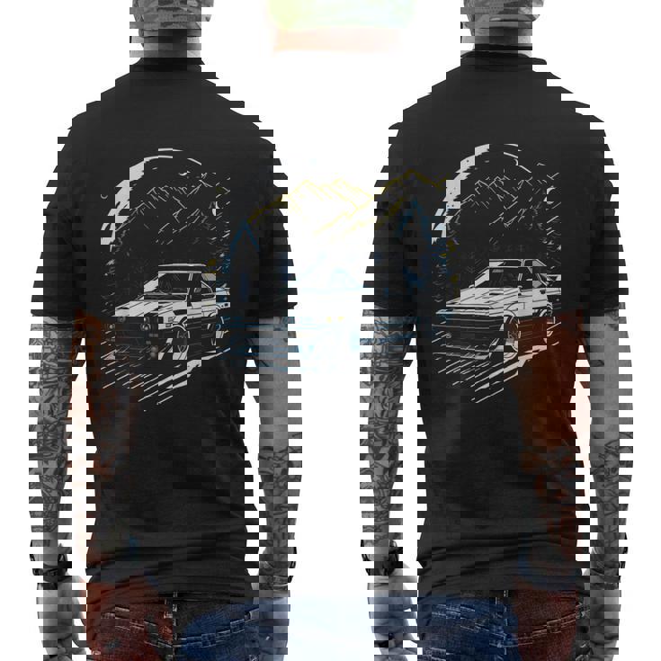 Jdm ドリフト アニメ 漫画 車 八六 メンズTシャツ バックプリント