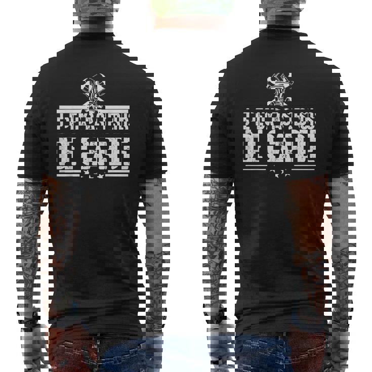 Je Peux Pas Jeuis De Garde Pompier Pompiers Drôle Humour T-shirt imprimé au dos