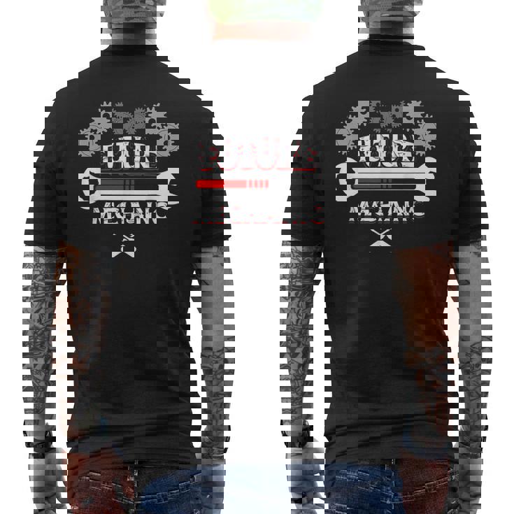 Job Title Future Mechanic Car Auto Mechanic Garage Loading Men's Back Print T-Shirt