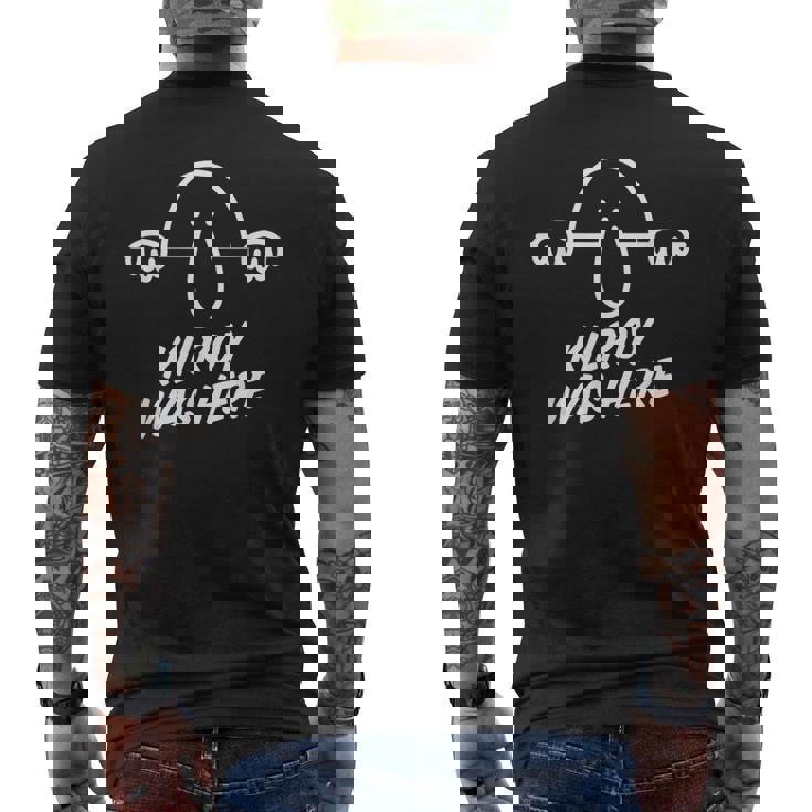 Kilroy Was Here 第2次世界大戦 世界初のミーム 第二次世界大戦 メンズTシャツ バックプリント