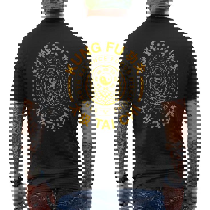Kung Fu Tai Chi Arti Marziali T-shirt da uomo con stampa posteriore