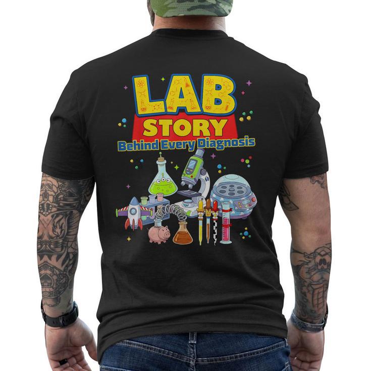 Lab Story Cute Science Laboratory Diagnostic Lab Week 2026 Men's T-shirt Back Print