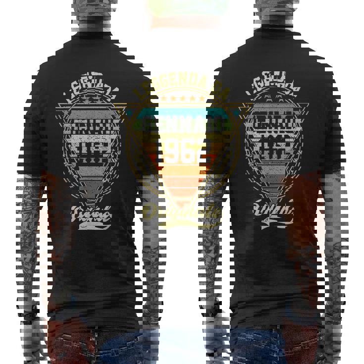Leggenda Da Gennaio 1962 64 Compleanno Regali Donna Uomo T-shirt da uomo con stampa posteriore