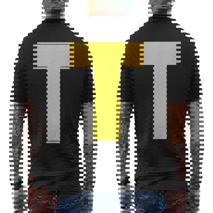 Letter T Group Costume Pretend Halloween Costume Men's T-shirt Back Print