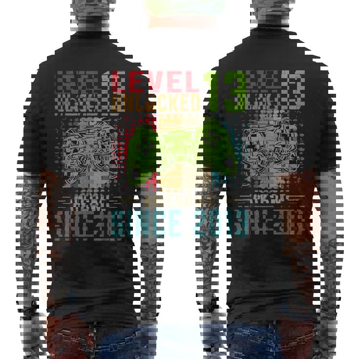 Level 13 Unlocked Birthday 13 Year Old 13Th Birthday メンズTシャツ バックプリント