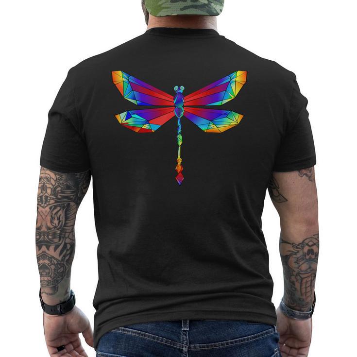 Libélula Multicolor De Polygon I Geometría I Libélula I Camiseta Hombre Estampado Espalda