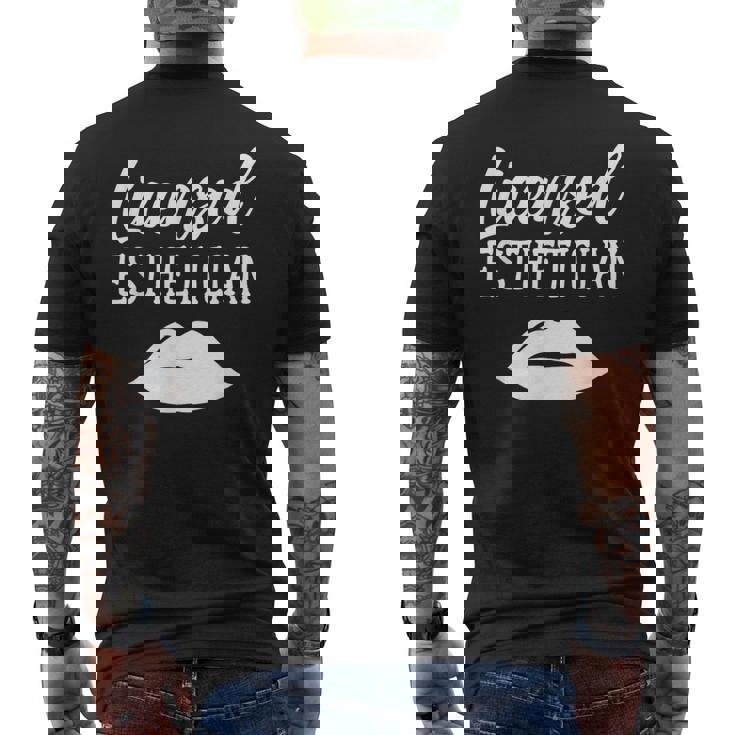 Licenciada En Estética Esteticistas Facialist Esteticista Camiseta Hombre Estampado Espalda