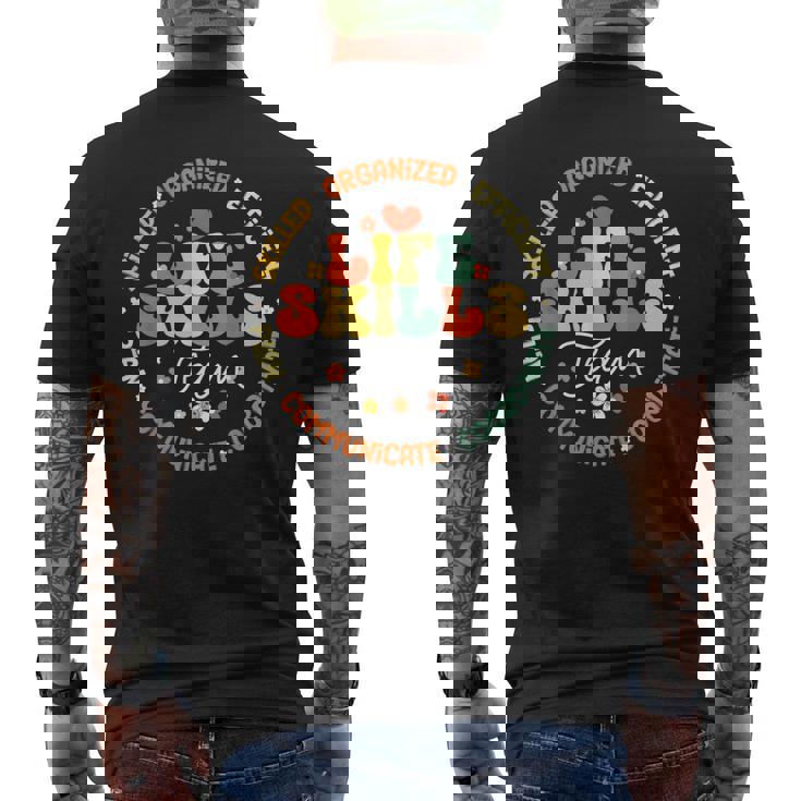 Life Skills Team Be Kind School Life Skills Teacher Squad Men's Back Print T-Shirt