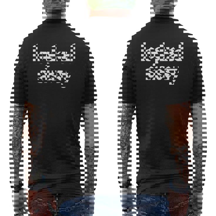 Lockissy 貞操ケージプレイギフト メンズTシャツ バックプリント