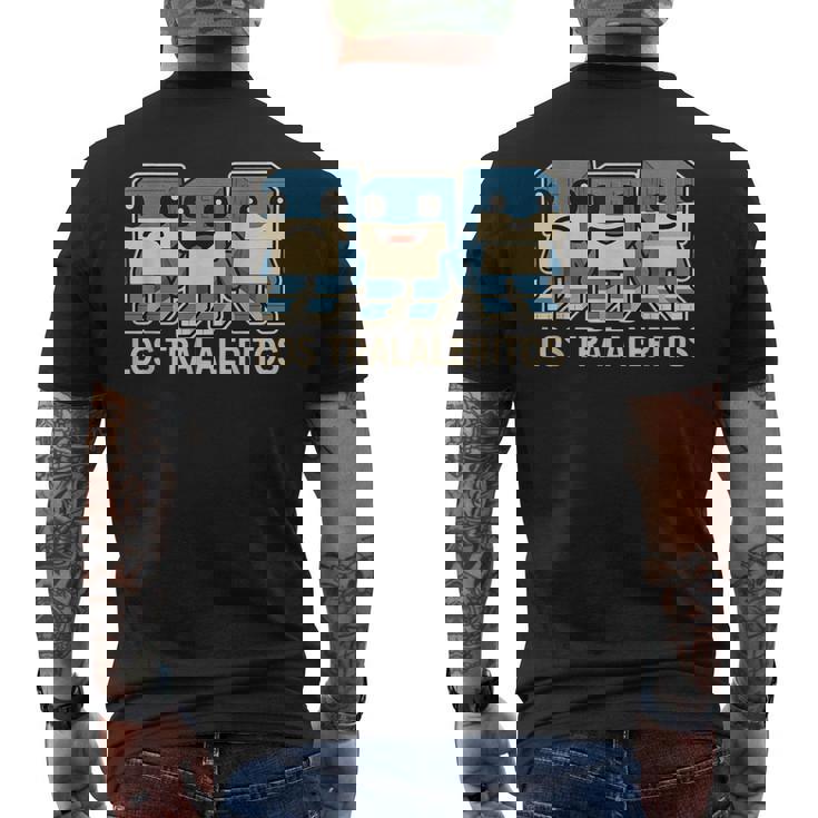 Los Traleritos Gen Alpha イタリアブレインロットゲームミーム メンズTシャツ バックプリント