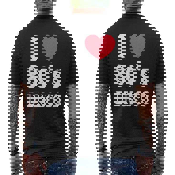 I Love 80S ディスコミュージック レトロディスコ メンズTシャツ バックプリント