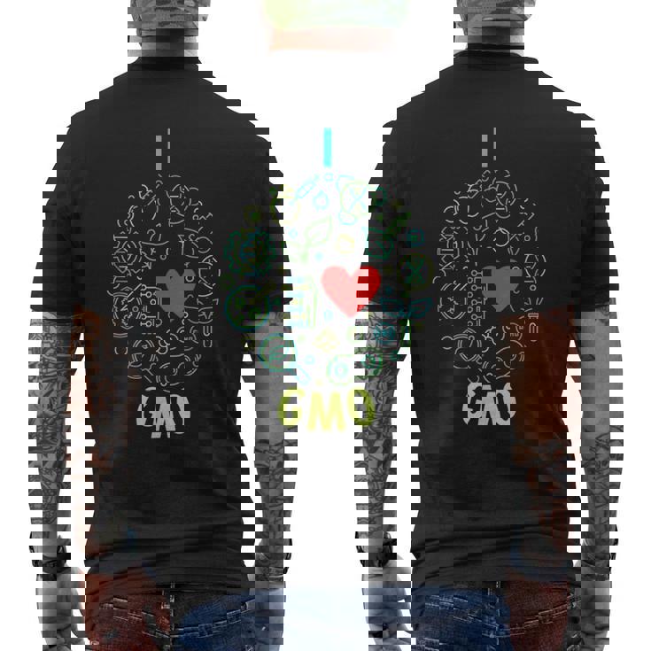 I Love Gmo ラウンドラインデザイン メンズTシャツ バックプリント