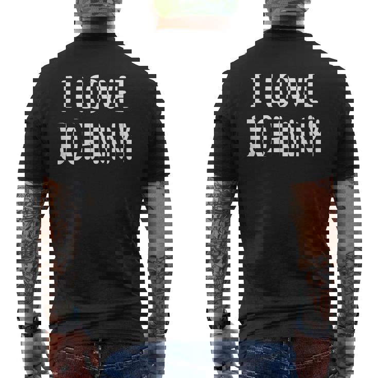 I Love Johnny Love John メンズTシャツ バックプリント