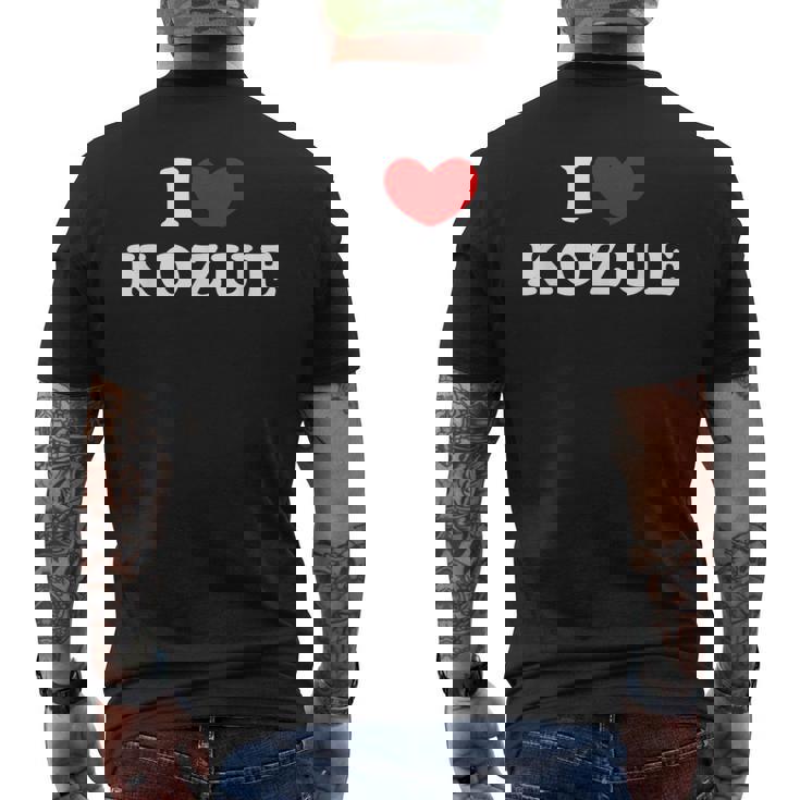 I Love Kozue 私は愛する Kozue メンズTシャツ バックプリント