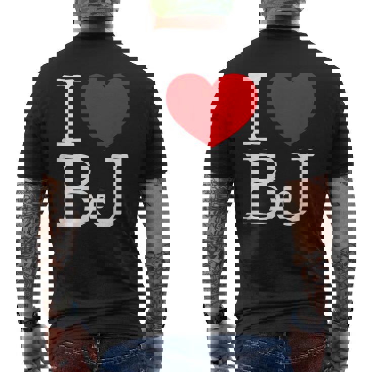 I Love ハート Bj メンズTシャツ バックプリント