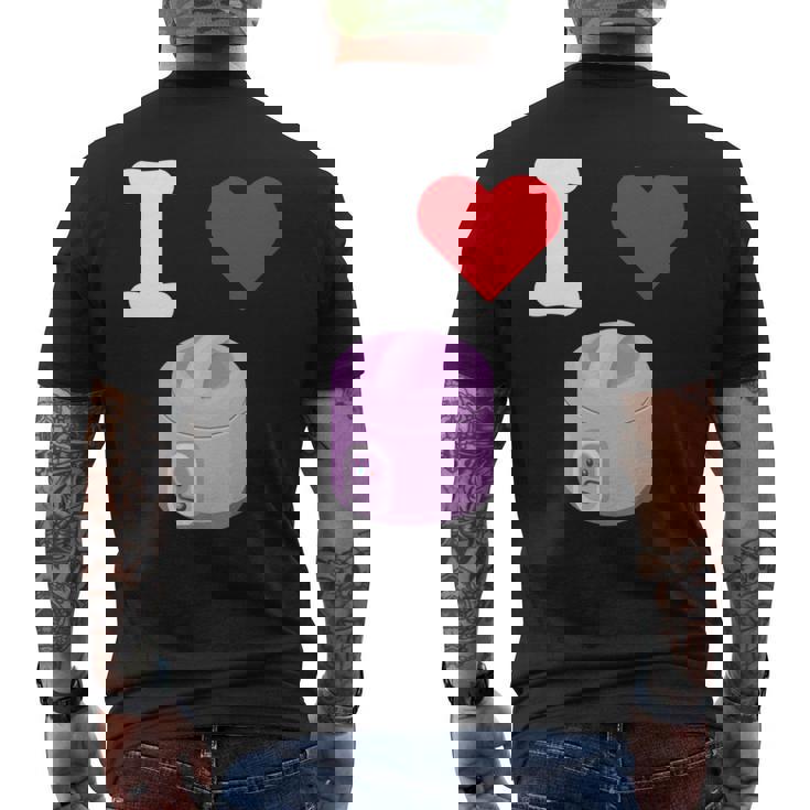 I Love 炊飯器 キッチン家電 パーフェクトメイド 食事 長袖tシャツ メンズTシャツ バックプリント