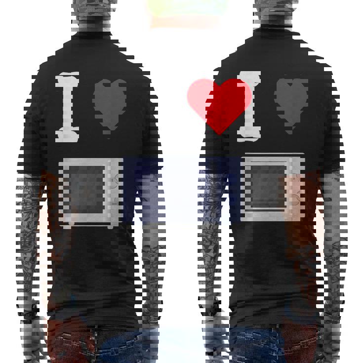I Love 電子レンジ オーブン 料理 暖房 食品 キッチン 家電 メンズTシャツ バックプリント