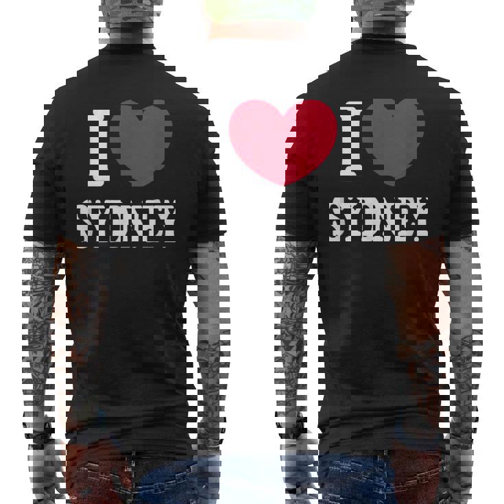 I Loveydney シドニーが大好き メンズTシャツ バックプリント