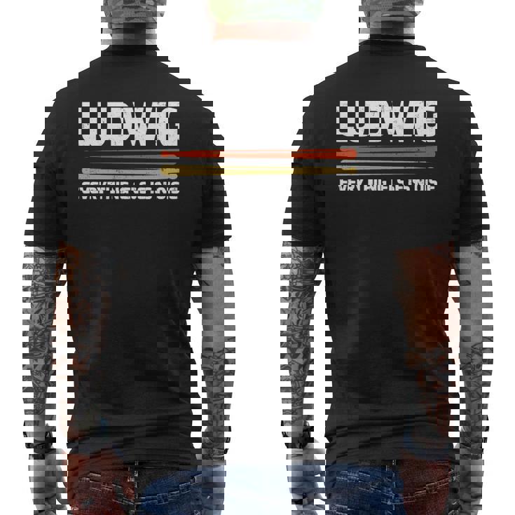 Ludwig Everything Else Is Noise クラシック音楽ドラムスティック 長袖tシャツ メンズTシャツ バックプリント