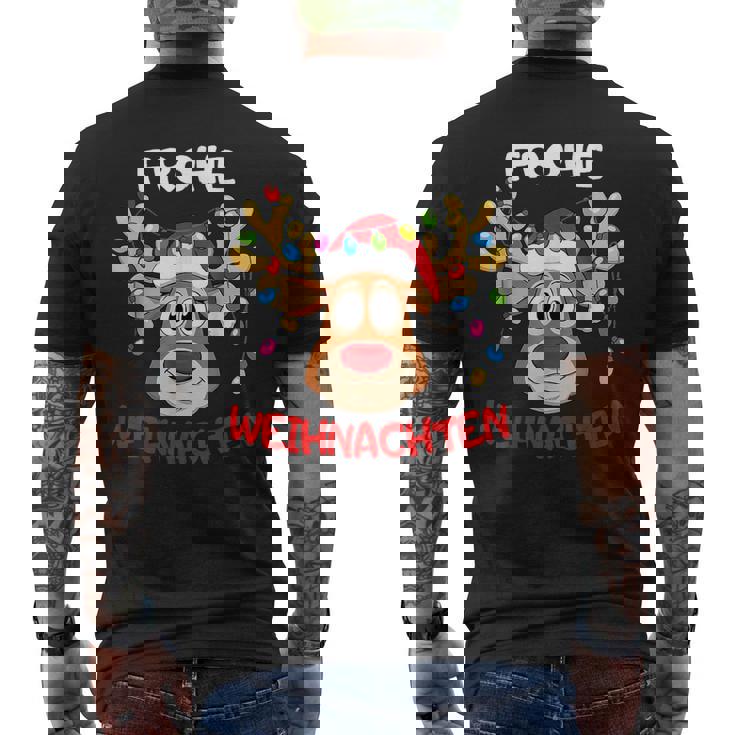 Lustige Rentier Frohe Weihnachten T-shirt imprimé au dos
