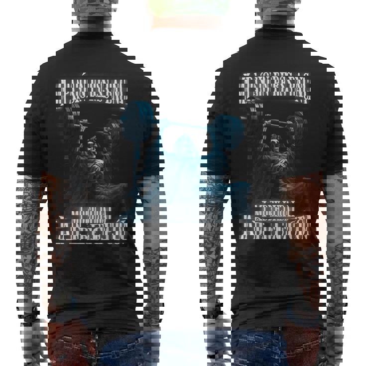 Mi Pasion El Press De Banca Mi Debilidad La De Recepción Camiseta Hombre Estampado Espalda