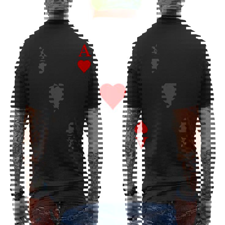 Naipes As De Corazones Carnaval Disfraz Póker Camiseta Hombre Estampado Espalda