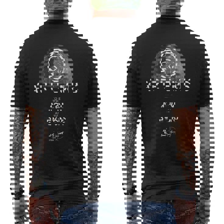 Nasa アルテミス計画 月とその先へ メンズTシャツ バックプリント