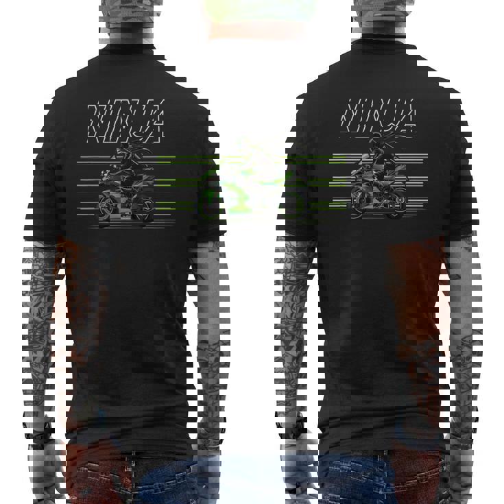 Ninja H2 忍者 ライダー バイカー スポーツバイク スーパースポーツ フルカウル レーサーレプリカ ツアラー メンズTシャツ バックプリント