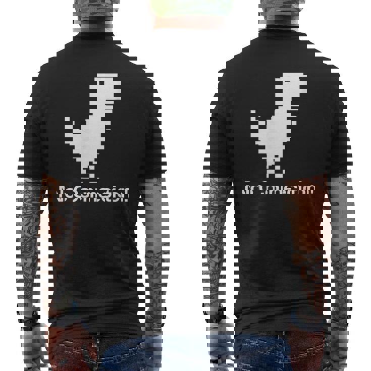No Internet Dinosaur- No ConnectionChrome Brower メンズTシャツ バックプリント