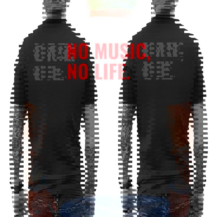 No Music No Life For All Music Lovers メンズレディース メンズTシャツ バックプリント