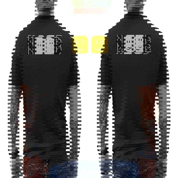 Noob Text メンズTシャツ バックプリント