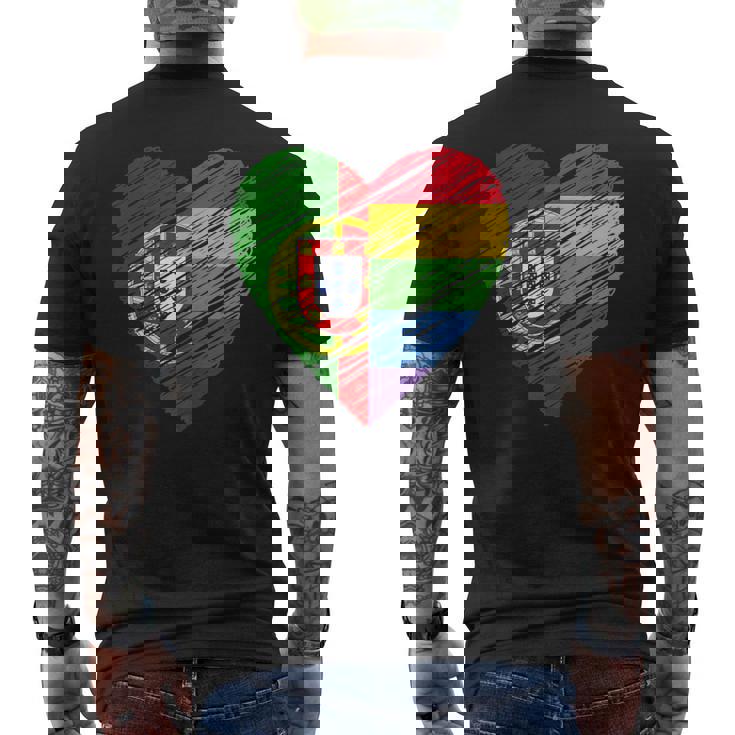 Orgullo Gay Lgbtq Portugal Camiseta Hombre Estampado Espalda