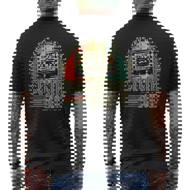 Original 2007Intage 18º Cumpleaños Para Nacidos En 2007 Camiseta Hombre Estampado Espalda