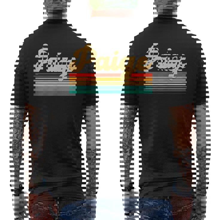 Paige Nombre Retrointage Camiseta Hombre Estampado Espalda