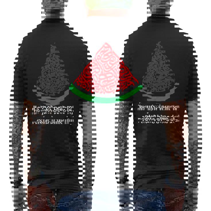 Palestina Caligrafíaandíaolidaridad Palestina Camiseta Hombre Estampado Espalda