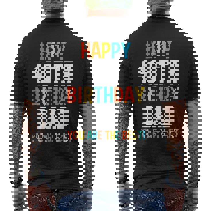 Papà 40° Compleanno Papà 40 Anni T-shirt da uomo con stampa posteriore