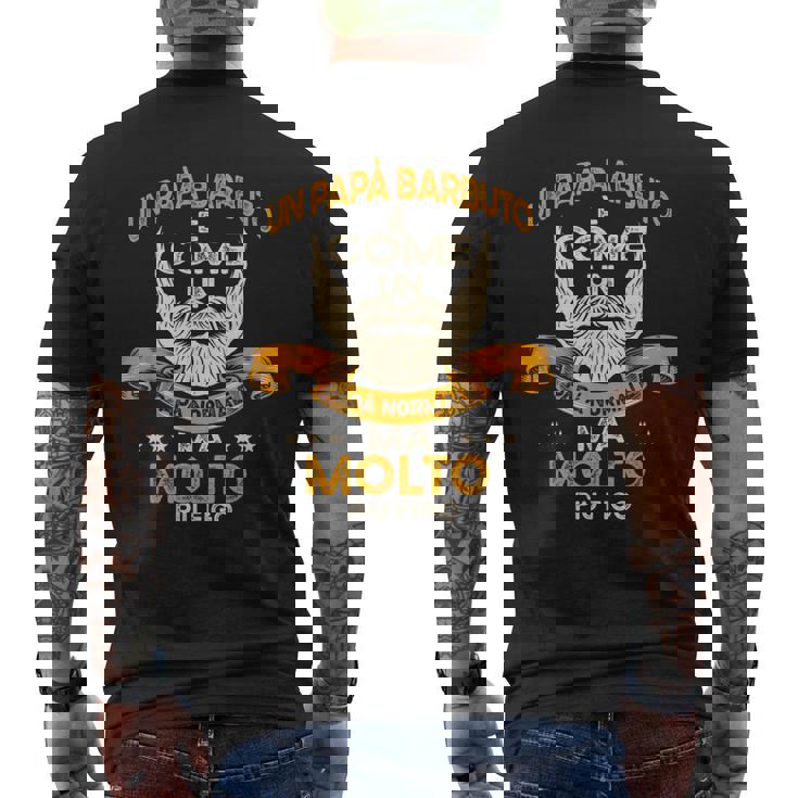 Papà Barbuto Umorismo Regalo Festa Del Papà Barba Padre T-shirt da uomo con stampa posteriore