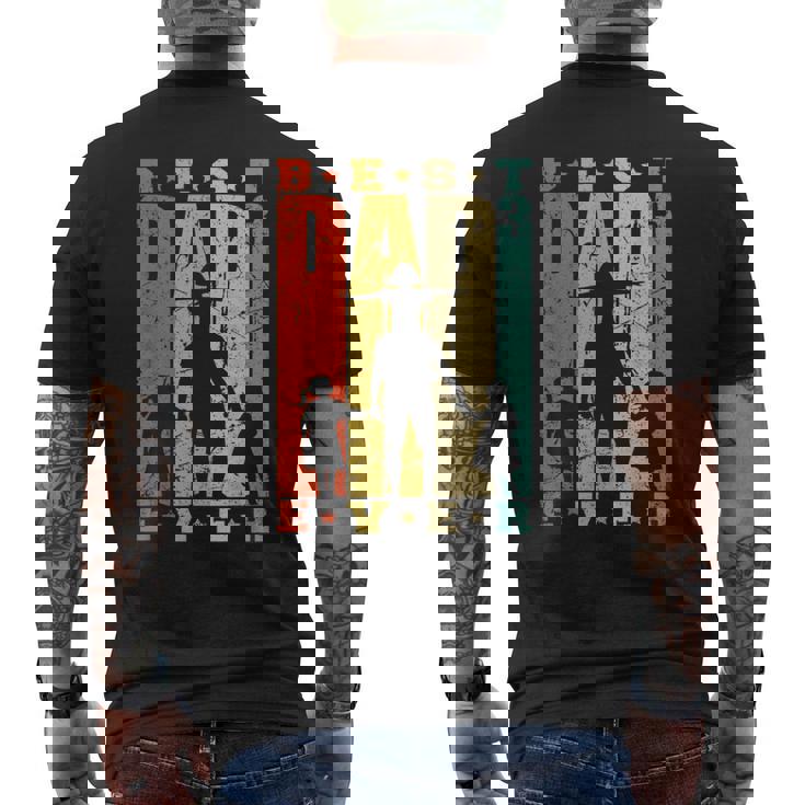 Papà Di 3 Figlie Regalo Festa Del Papà Padre Di Tre Figlie T-shirt da uomo con stampa posteriore