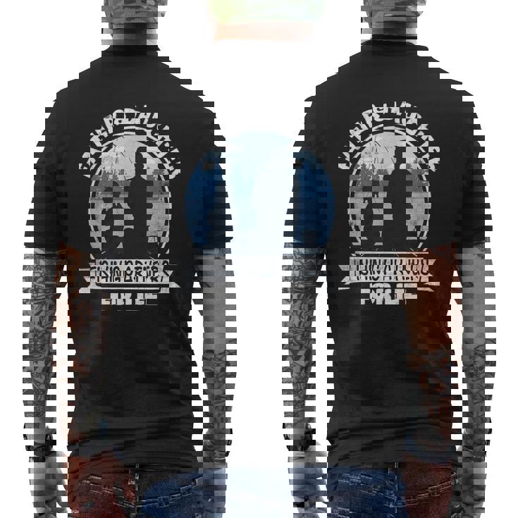 Papà E Figlia Che Pescano Insieme Papà E Figlia Che Pescano T-shirt da uomo con stampa posteriore